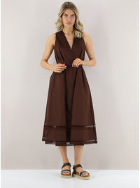 Robe col V Twinset liqueur de café