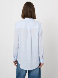 Repeat Basic Pure Linen Blouse With Breast Pockets