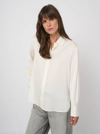 Repeat Silk Shirt With Side Slits Mud