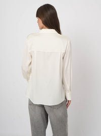 Repeat Silk Shirt With Side Slits Mud