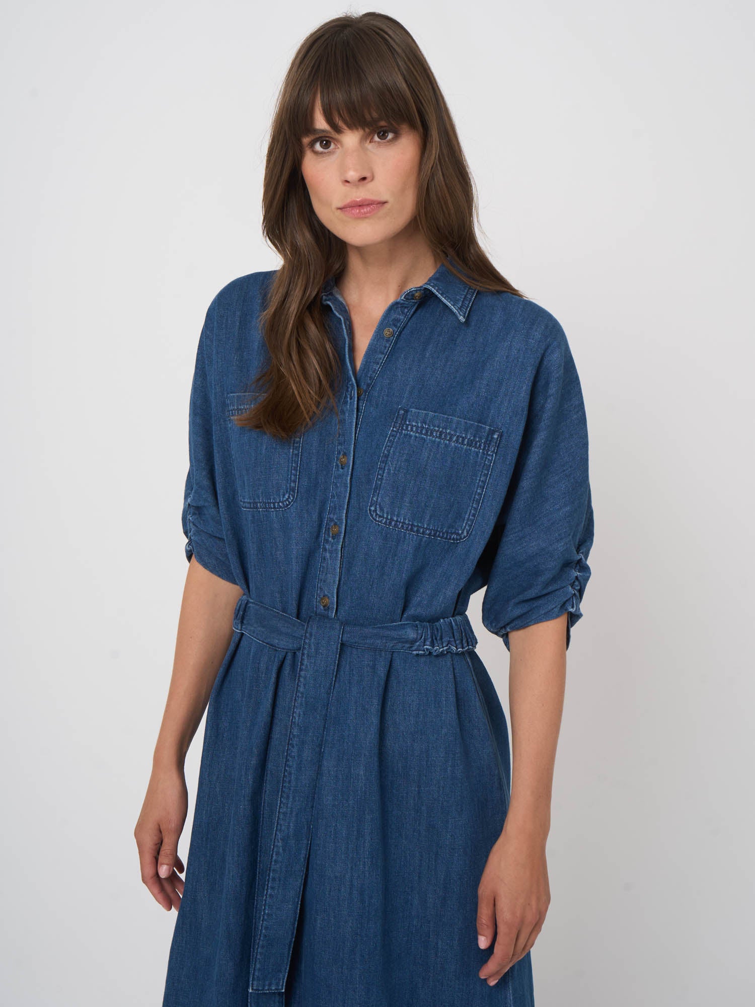 Repeat Knee-Length Denim Dress
