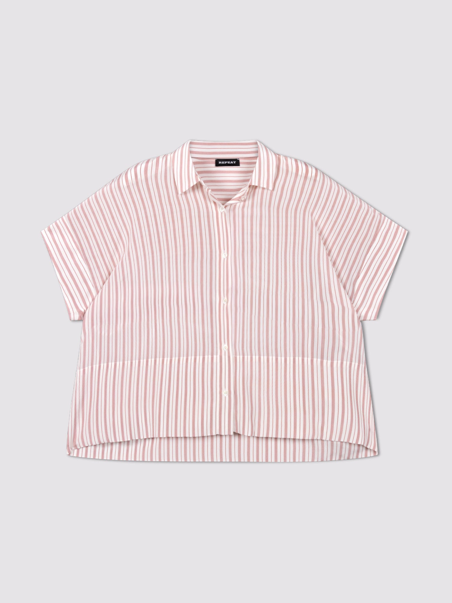 Repeat Pure Silk Striped Blouse