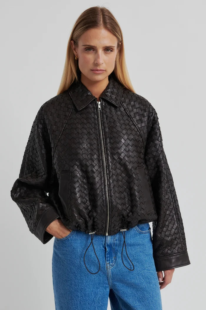Second Female Vermont Leather Jacket - Chocolate-Torte
