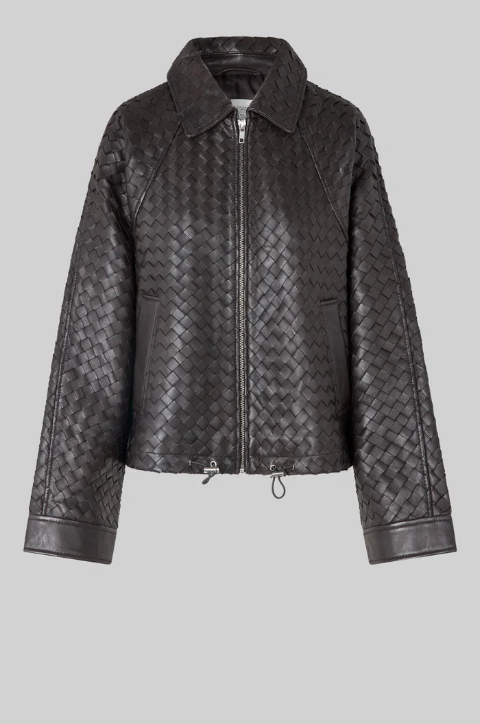 Second Female Vermont Leather Jacket - Chocolate-Torte