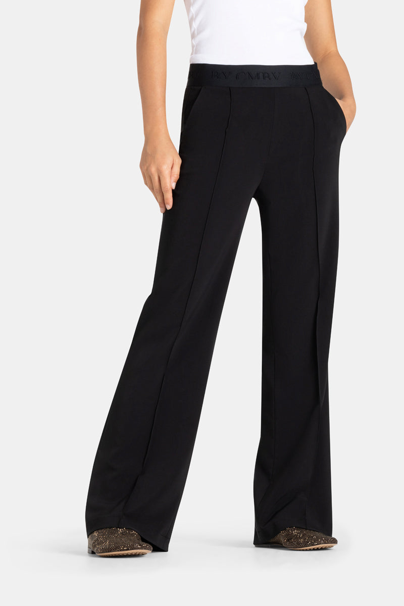 Cambio Ava Pant Straight Wide Pants Dark Navy