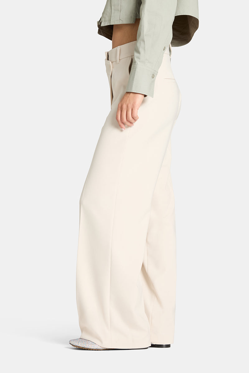 Pantalon fluide ajusté Cambio Anais à nouer devant avec ourlet glacé