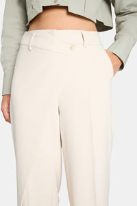 Pantalon fluide ajusté Cambio Anais à nouer devant avec ourlet glacé