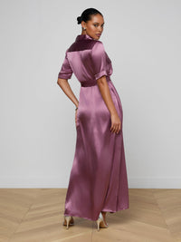 L'Agence Klement Silk Shirt Dress
