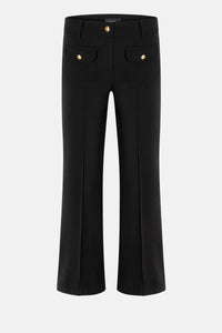 Cambio Farah Patched Pocket Mid-Rise Flare Pant