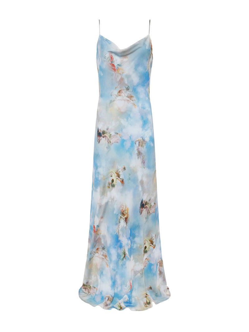 L'Agence Christine Silk Maxi Dress