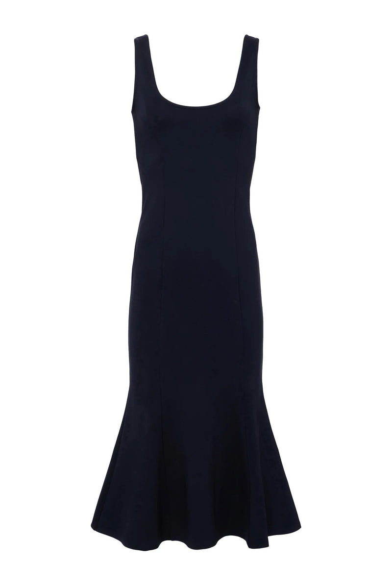 L'Agence Bisous Flared Midi Dress Gown