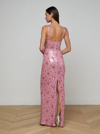 L'Agence Karma Sequin Maxi Dress