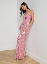 L'Agence Karma Sequin Maxi Dress