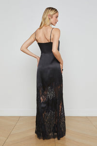 L'Agence Silvana Silk Lace Gown