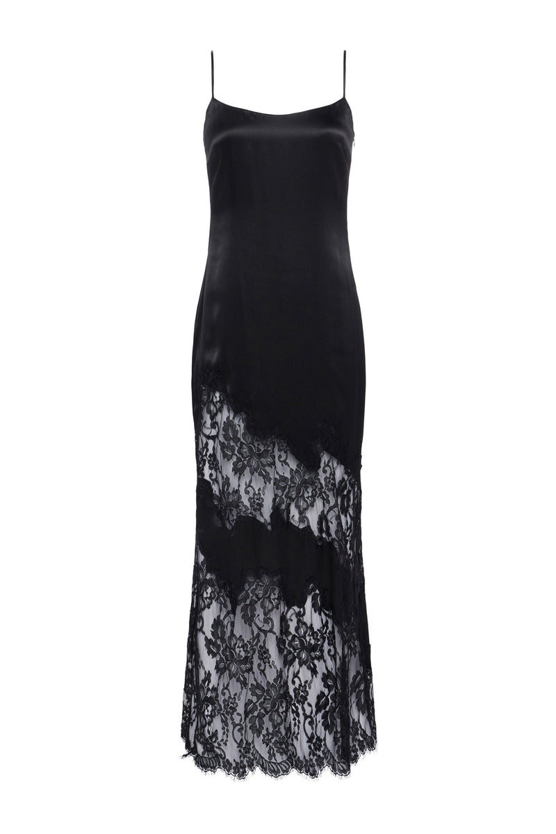 L'Agence Silvana Silk Lace Gown