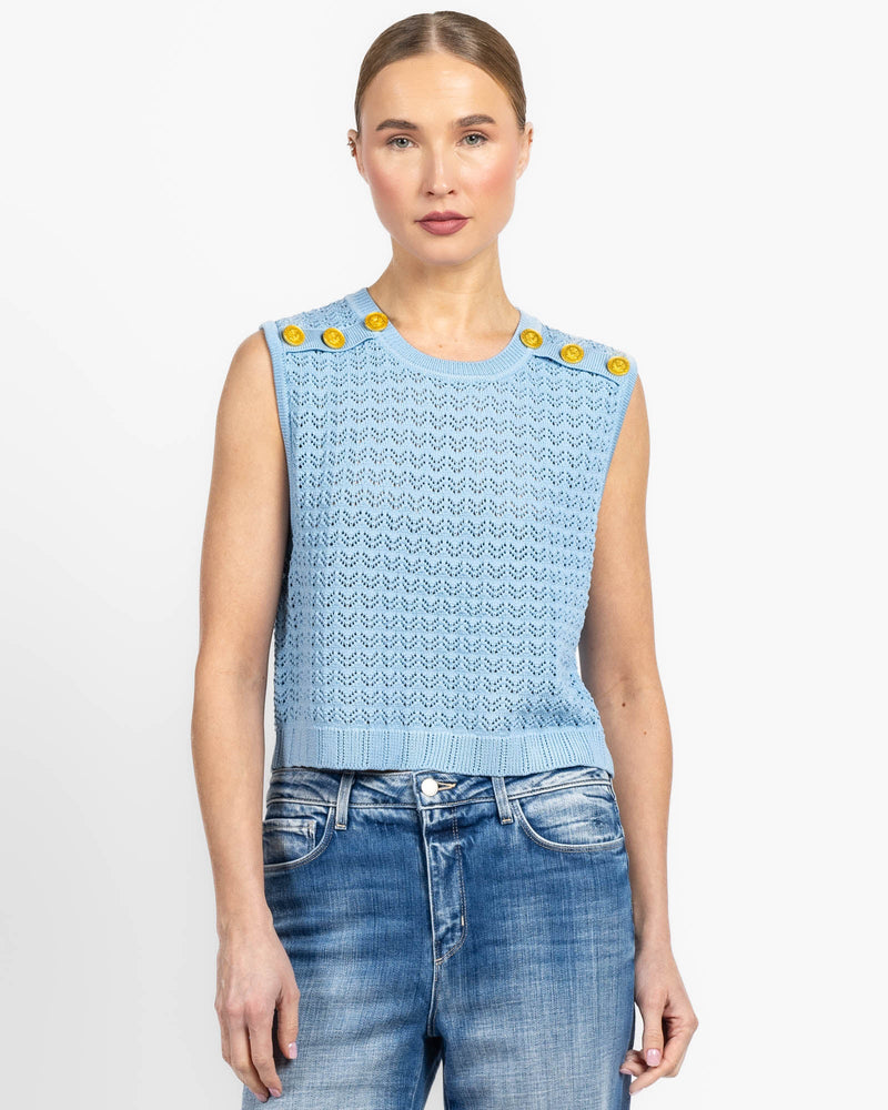 L’Agence Max Pointelle Knit Top