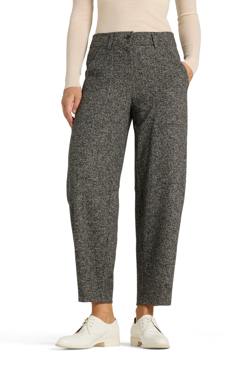 Cambio Orly Plain Herringbone Silver/Black