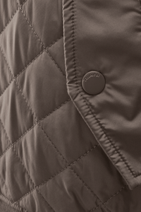 Riani Quilted Jacket With Faux Fur Collar - Ash