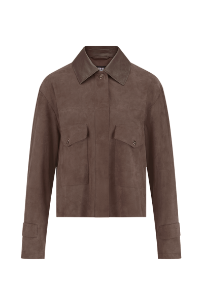 Riani Leather Shirt - Ash