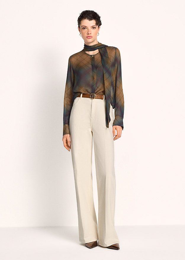 Riani Blouse - Pecan Patterned
