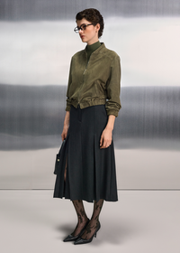 Riani Suede Blouson Jacket Olive
