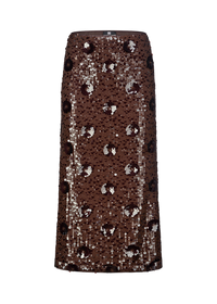 Riani Maxi Skirt With Sequin Flowers Ebony