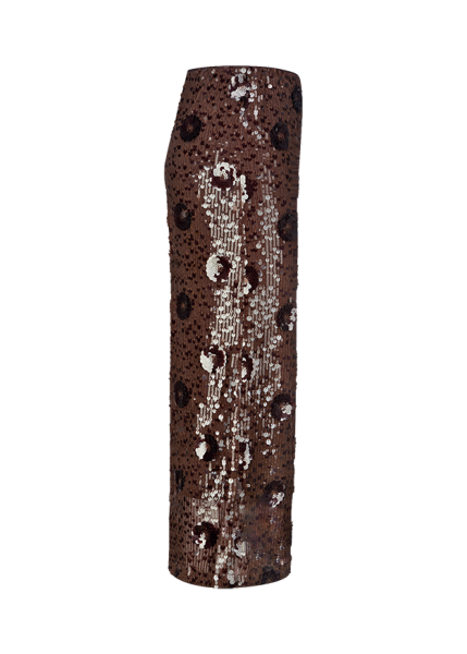 Riani Maxi Skirt With Sequin Flowers Ebony