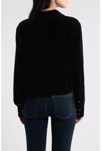 Frame La chemise en velours Charles noire