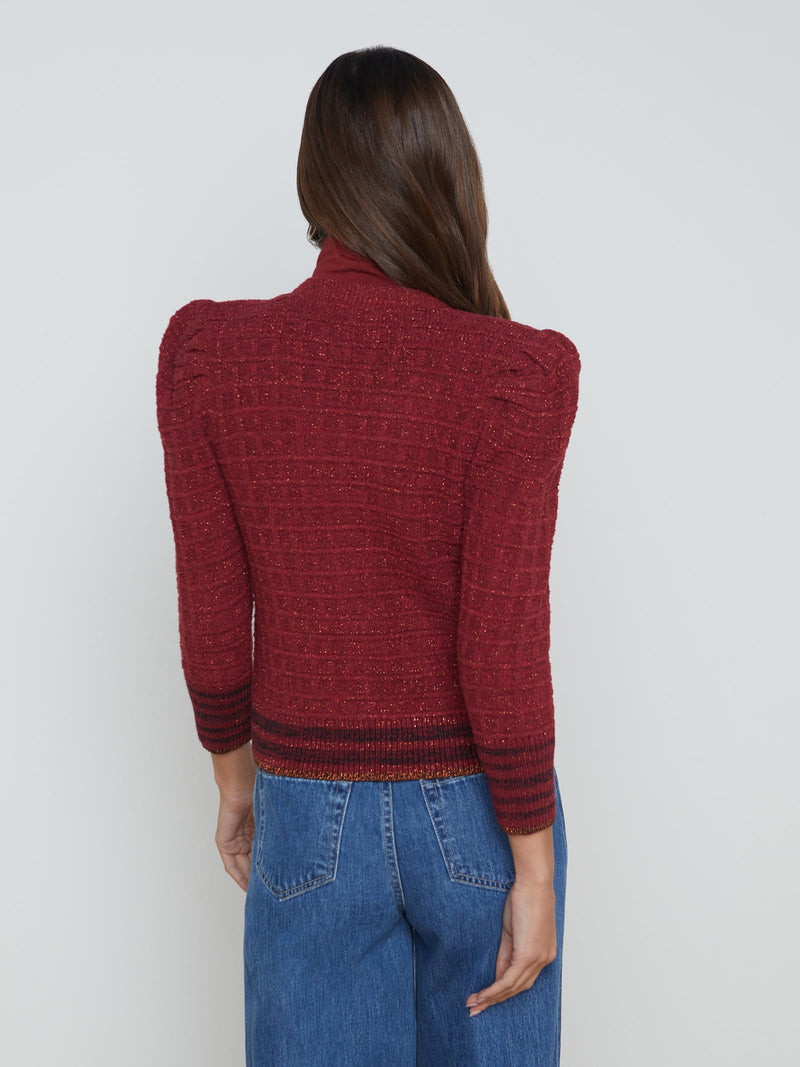 L‘Agence Jenni Knit Waffle Cardigan