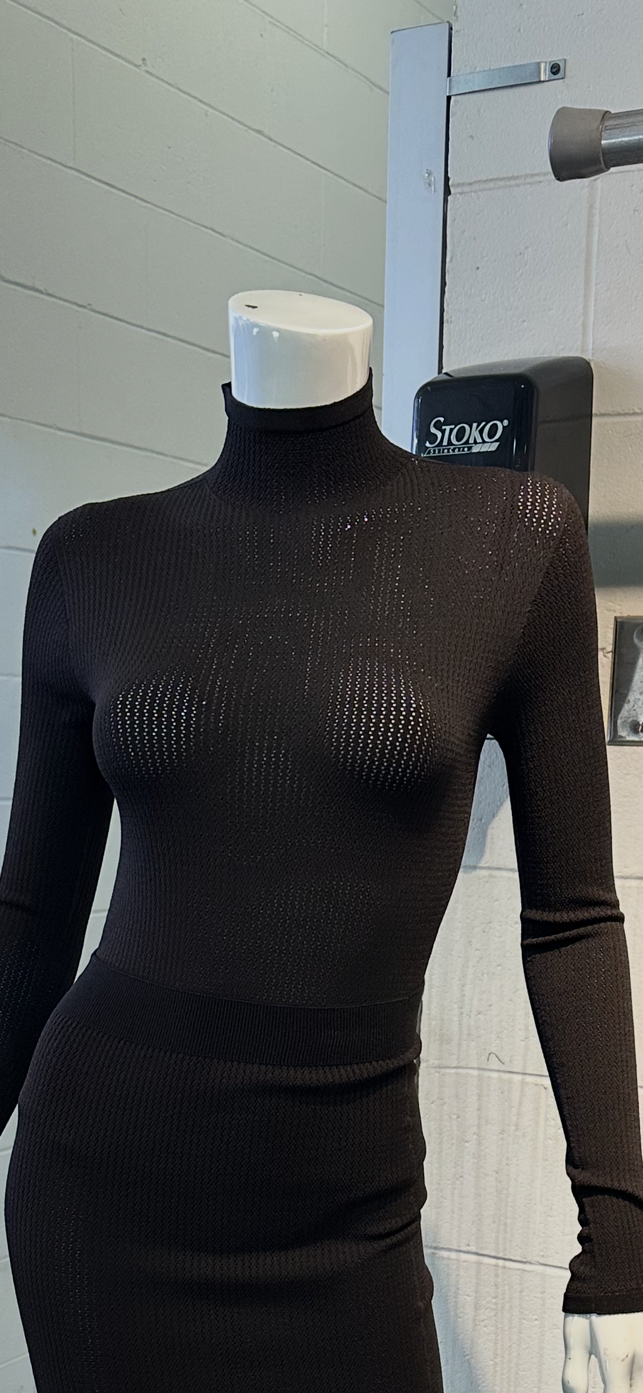Wolford Seamless Micro Mesh String Body Dark Chocolate