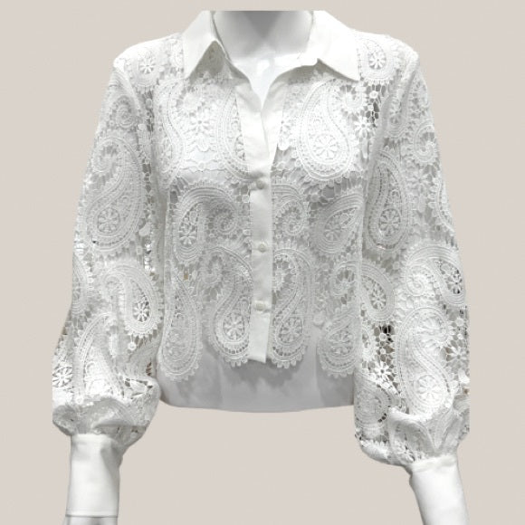 L'Agence Odelia Lace Blouse