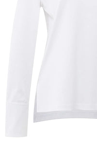 YAYA Jersey Top With Long Sleeves and Woven Cuffs