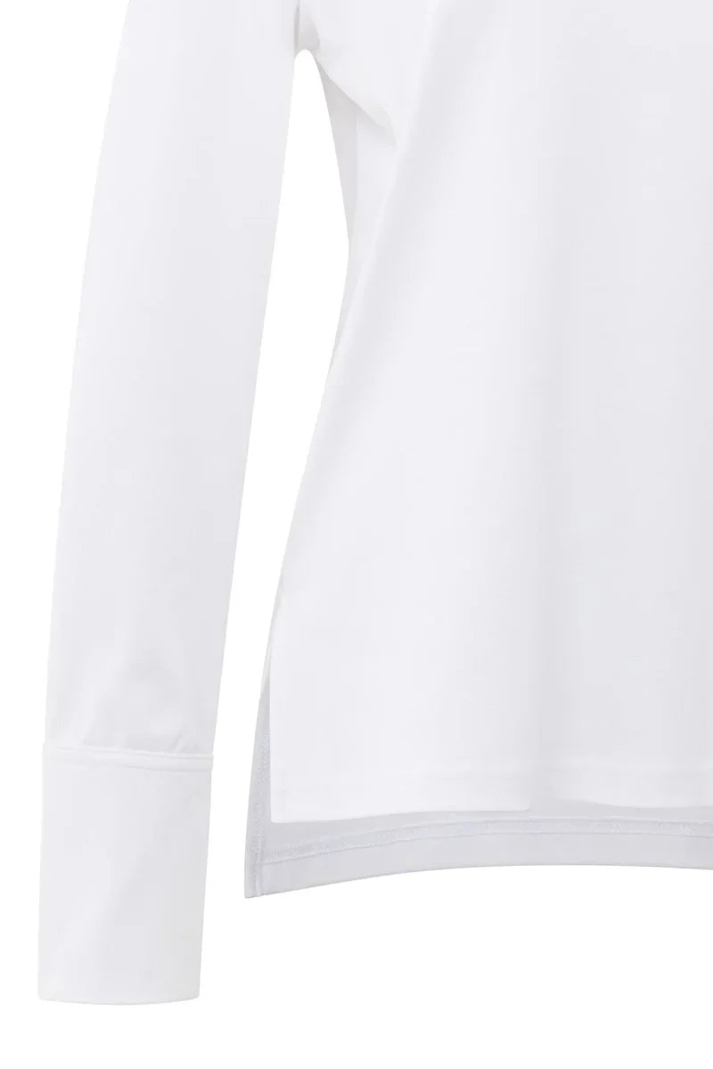 YAYA Jersey Top With Long Sleeves and Woven Cuffs