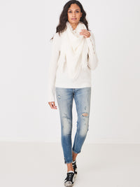 Repeat Triangular Cashmere Scarf With Fringes