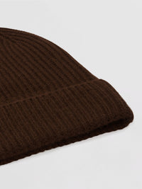Bonnet en maille de cachemire biologique Repeat - Chocolat