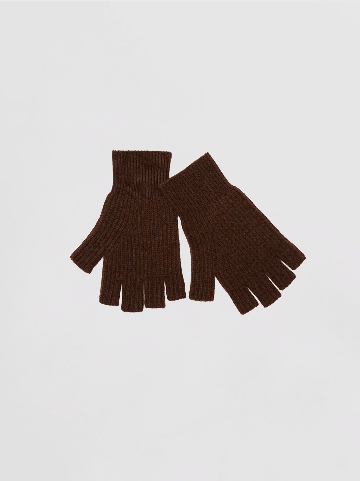 Repeat 700587-1804 Gants tricotés en cachemire biologique chocolat