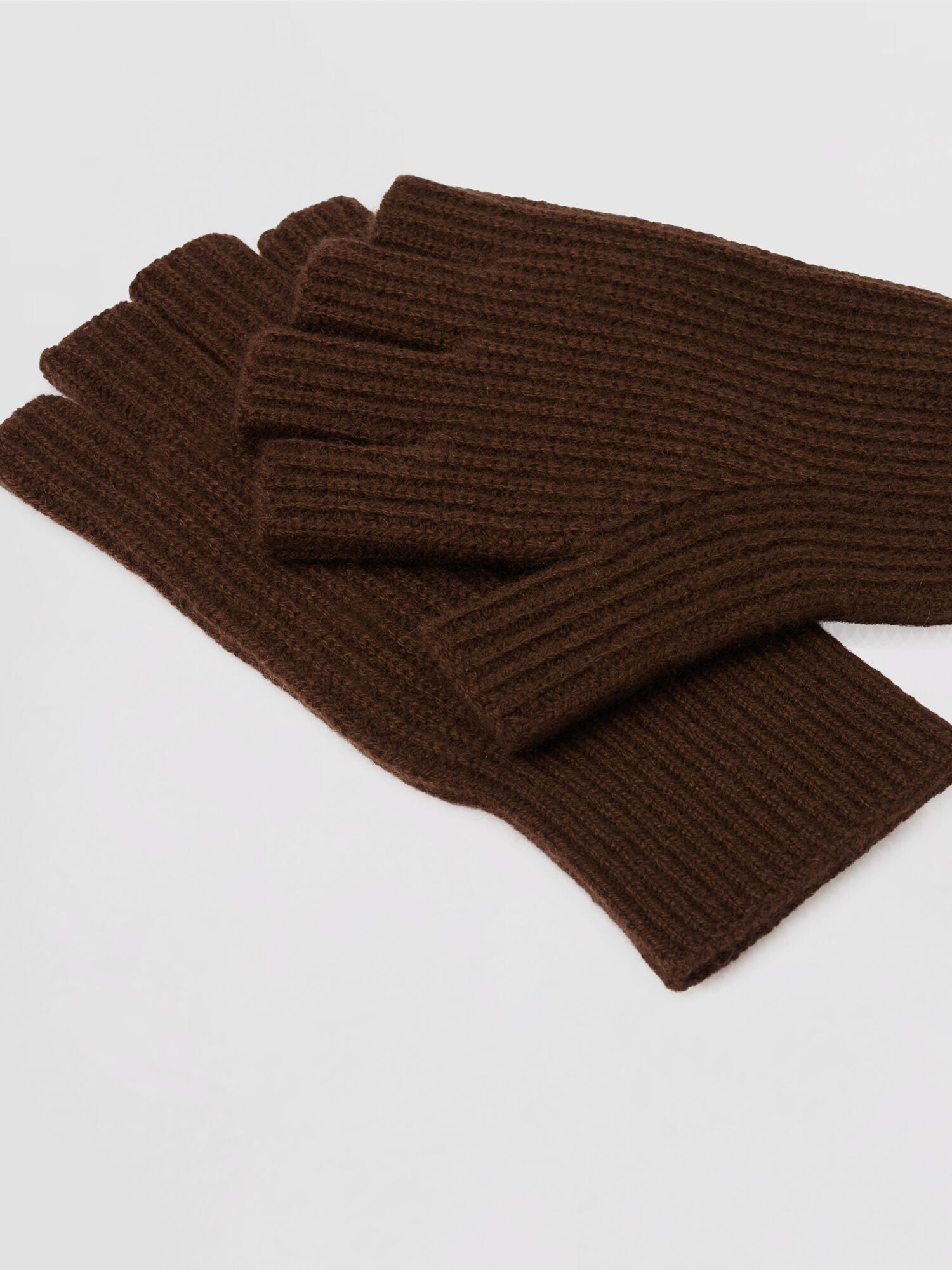 Repeat 700587-1804 Gants tricotés en cachemire biologique chocolat