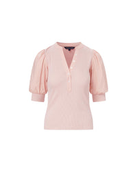 Veronica Beard Coralee Puff-Sleeve Top