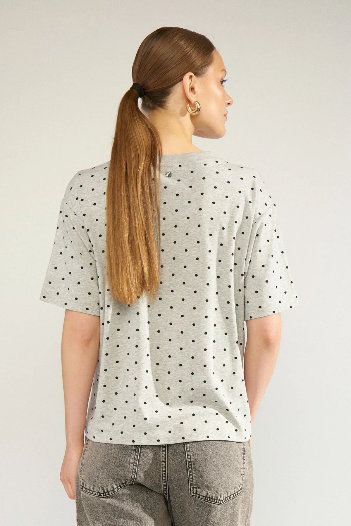 Numph Nurossa Oversize T-Shirt - Light Grey Mel