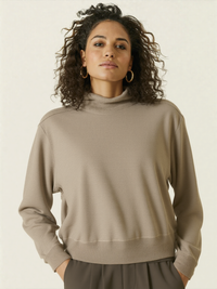 Notshy Sandstone Pola Relaxed Turtleneck Sweater