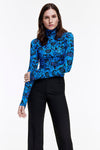 Smythe Lapis Floral Turtleneck Blouse