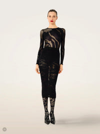 Wolford Rose Shadow String Body Black/Black
