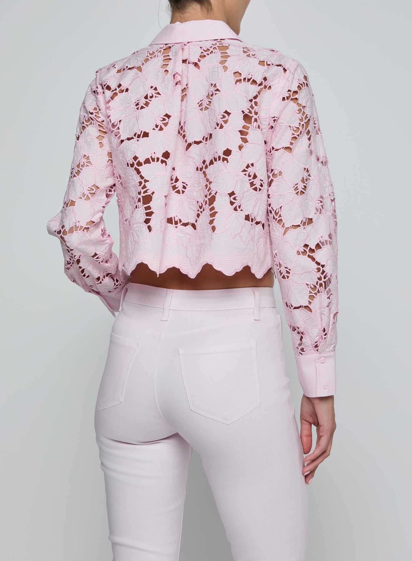 Blouse courte L'Agence Seychelle Pale Cameo Pink