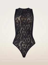 Wolford Infinite Rose Net String Body Deep Night