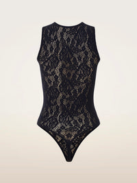 Wolford Infinite Rose Net String Body Deep Night