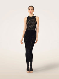 Wolford Infinite Rose Net String Body Black