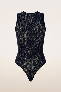 Wolford Infinite Rose Net String Body Black
