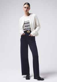 NOTSHY 4703102 HAZEL STRIPE SWEATER W/ "PARIS" TEXT