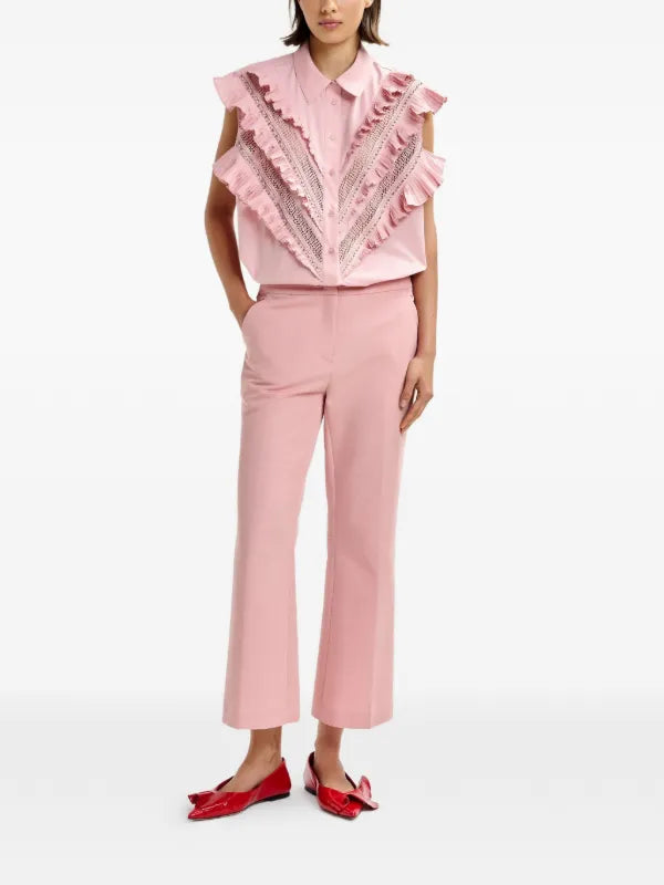 Chemise Essentiel Antwerp Jeendarlene Only Frills Rose Coquillage