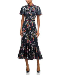 Robe Willow Bouquet Iris Cinq a Sept Noir Multi